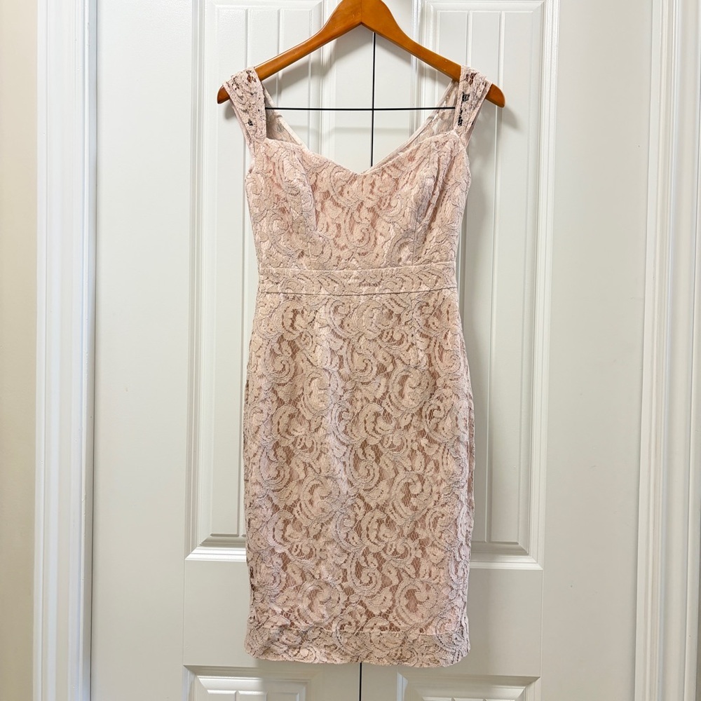 J.Crew Lace Sheath Cocktail Dress Pink – Size 4